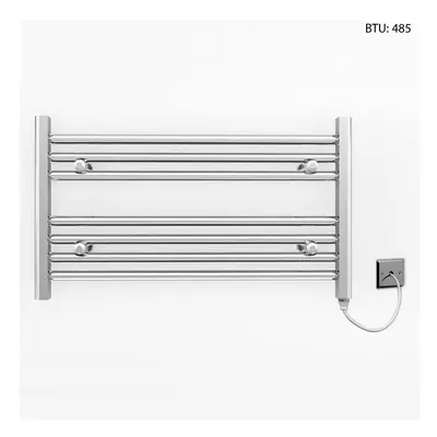 (600 x 400mm (BTU: 485)) Chrome Electric Bathroom Towel Rail Radiator