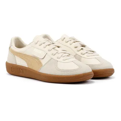 (White, (Adults')) Puma Palermo Leather Snow/Desert Dust Trainers