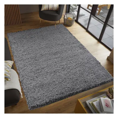 (200cm x 290cm (6ft 8" x 9ft 7")) Soft Thick Luxury Modern Shaggy Rug Dark Grey