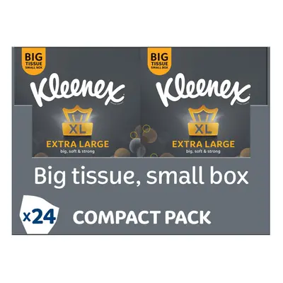 Extra Large Soft Facial Tissues, 100% Recyclable Packaging, Compact Tissue Boxes, Tissues (24 bo