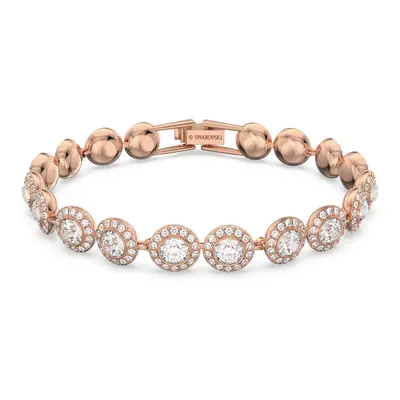 Swarovski Una Angelic Clear Crystals And Rose Gold Tone Plated Tennis Bracelet For Women