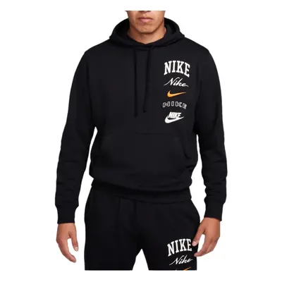 (Black, L) NIKE FN2635 Mens Fleece Hoodie Sweat