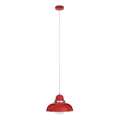 Jasper Pendant Light Red Metallic Shade