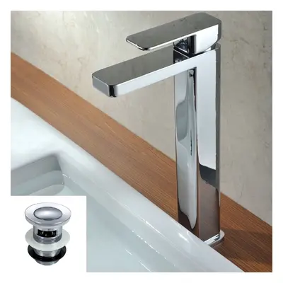 Glaza Faucet Monobloc Counter Top Tall Bathroom Sink Basin Mixer Tap & Waste