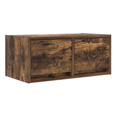 vidaXL TV Cabinet Smoked Oak 60x31x25.5 cm Engineered Wood TV bench