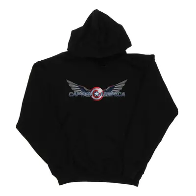 (XXL, Black) Marvel Womens/Ladies Falcon And The Winter Soldier Captain America Logo Hoodie