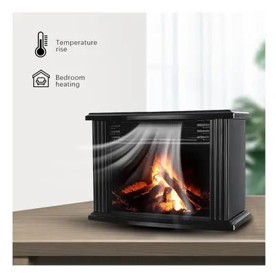 1000W Electric Fireplace Heater With Remote Control Tabletop Warmer Flame Heater Winter Heating