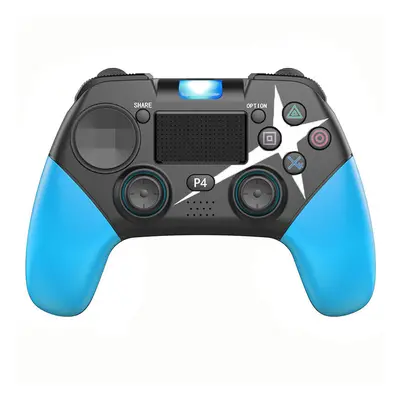 (Blue white) Wireless Gamepad for Slim Game Console for Windows Android 6-axis Somatosensory Vib