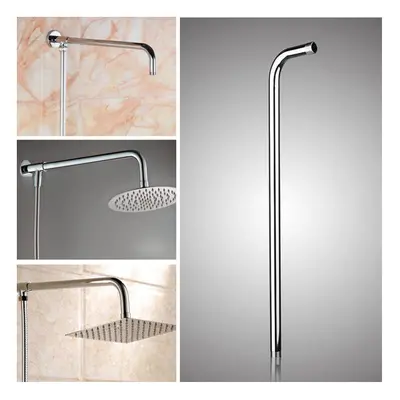 50x10cm Stainless Steel Silver Shower Head Bracket Wall Mounted Tube Bathroom Accessories