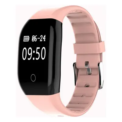 (Pink) Heart Rate Sleep Monitor IP67 Waterproof Smart Watch Bracelet Pedometer