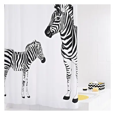 RIDDER Shower Curtain Zebra 180x200cm Waterproof Bathroom Bath Shade Blind