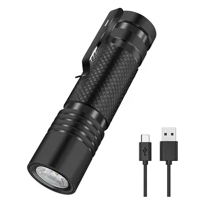 800LM Type-C Fast Rechargeable EDC Flashlight with Battery Power Indicator Waterproof Mini LED T