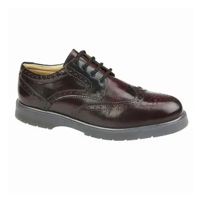 (10 UK) Mens Grafters Hi-Shine Leather Shoes Burgundy