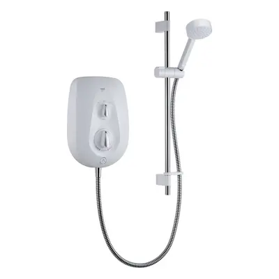 Mira Showers 1.1788.005 Vie 9.5 kW Electric Shower - White/Chrome White/Chrome 9.5 kilowatts Sta