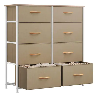 (Khaki) Bedroom Dresser with Drawers, Storage Drawer Organizer, Bedroom Living Room Closet Drawe