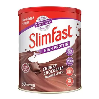 SlimFast Meal Replacement Powder Shake, Chunky Chocolate, Serving