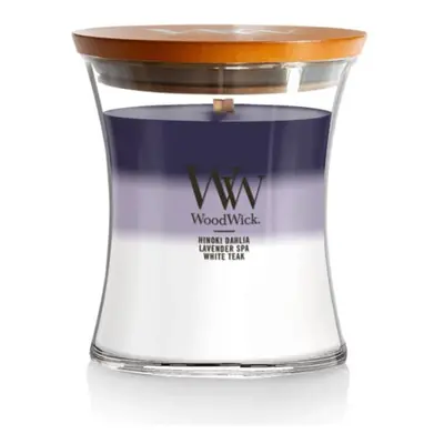 WoodWick Medium Hourglass Candle Evening Luxe - Premium Soy Blend Wax Pluswick Innovation Wood W