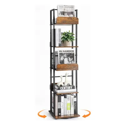 Book Shelf 5-Tier, Rotating Bookshelf Tower for Corner, Floor Standing Bookcase