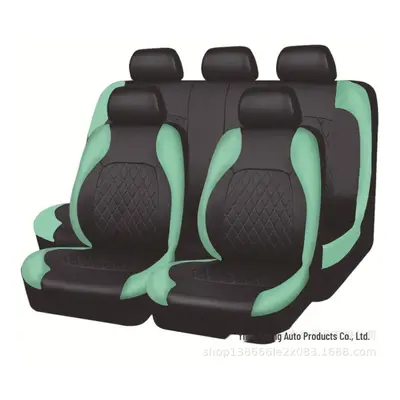 (green, 9-piece set seats) Diamond-quilted Car Seat Cover For Central And Eastern Europe, With P