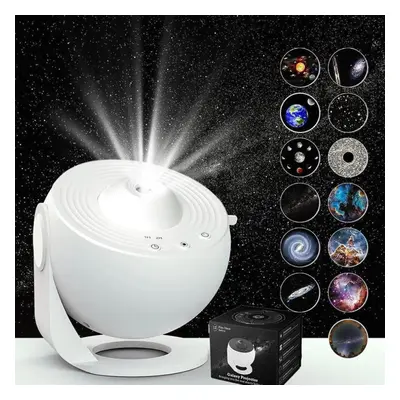 (white, USB Plug) Night Light Galaxy Projector Starry Sky Projector Rotate Planetarium Lamp For 