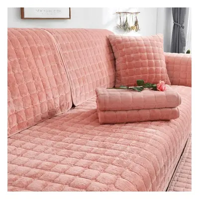 (pink, 90*210cm) Non-slip Soft Plush Sofa Cover Sofa Cushion Universal Sofe Covers Four Seasons 