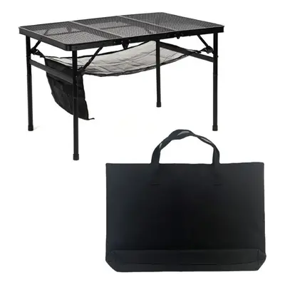 (Folding Table with Mesh Bag and Storage Bag) Camping Folding Table Portable Tri-fold Outdoor Ta