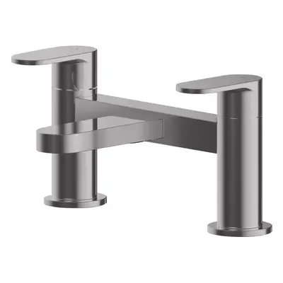 Current Round Deck Mounted Bath Filler Tap - Brushed Pewter - Balterley