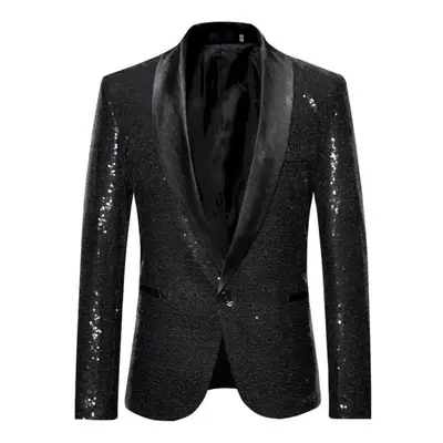 (black, M) Men&apos;s Clothing Stylish Formal Suit Men Suit Business Office Wedding Suit Jacket 