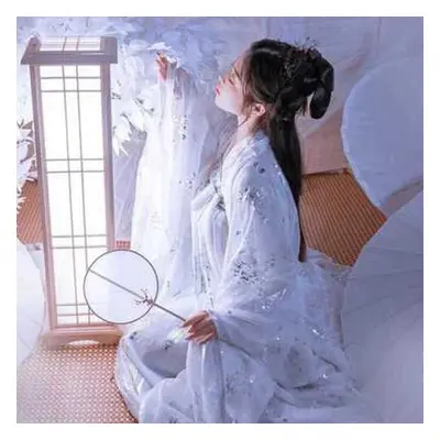 (white, M) Dancing Chinese Hanfu Princess Dress Women Fairy Folk With Female Dance Oriental Cost