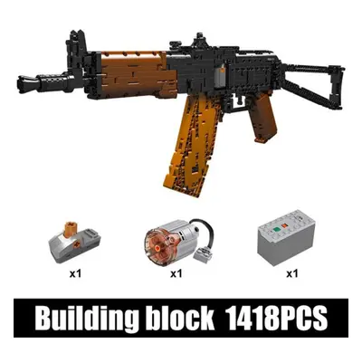 MOULD KING Technical AK47 Battle Rifle Simulation Gun Model Building Blocks Military Weapon Bric