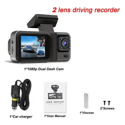 (2 Channel+64G) New 2/3 Cameras 1080p Car Driving Recorder 3-channel Car Dvr Black Box Night Vis