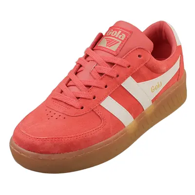 (8) Gola Grandslam Womens Fashion Trainers in Coral Off White