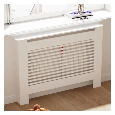 (M) 91cm High Radiator Cover Heating Cabinet White