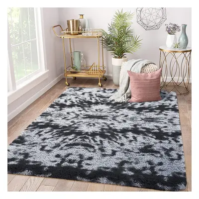 (160cm x 230cm (5ft 4" x 7ft 8")., Charcoal Black) Non Slip Rug Area Rug Living Room Bed Room