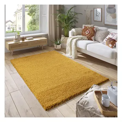 (120cm x 170cm (4ft x 5ft 8")) Soft Thick Luxury Modern Shaggy Rug Ochre