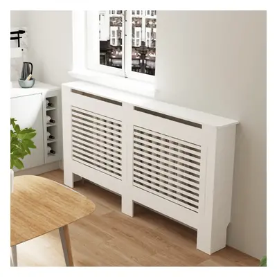 (L(152 x x100cm) Horizontal) 100cm Tall Radiator Cover Modern Cabinet MDF Slats Wood Grill