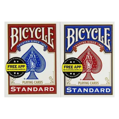 Bicycle Rider Back Playing Cards. Poker decks (6 Blue Red)