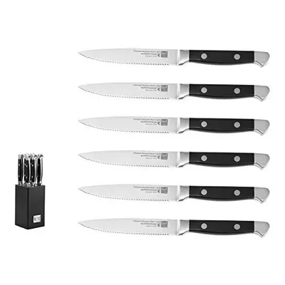 German Steel Steak Knife Set Pc Steak Knives with Block Premium Stainless Steel Knives with High