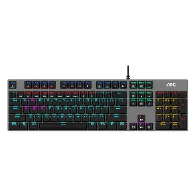 K43 104-key Wired Gaming Mechanical Keyboard Red Switches Full-key Non-rush Gaming Color Light K