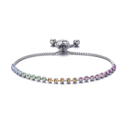 Rainbow Friendship Bracelet with Swarovski Crystals