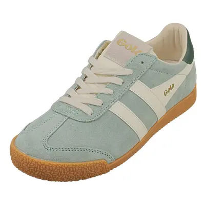 (3) Gola Elan Womens Classic Trainers in Green Off White