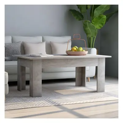 Coffee Table Concrete Grey 100x60x42 cm Chipboard