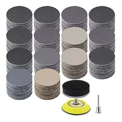 180 PCS Inch Sanding Disc, GOH DODD Wet Dry Sandpaper Headlight Restoration Kit with Backer and 