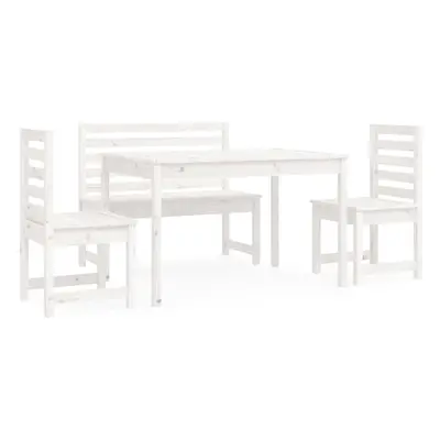 (white pine) vidaXL Garden Dining Set Outdoor Table and Chair Set Piece Solid Wood Pine