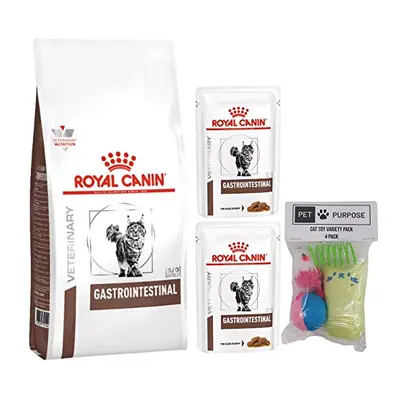 Gastrointestinal Cat Food Bundle | 1x 0.4kg Royal Canin Dry Gastrointestinal Cat Food and X Wet 