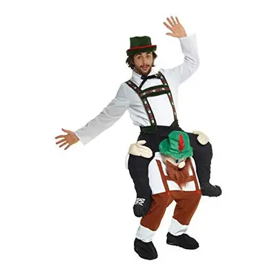 Unisex Piggy Back Bavarian Bearded Man Fancy Dress Piggyback Costume - With Stuff Your Own Legs