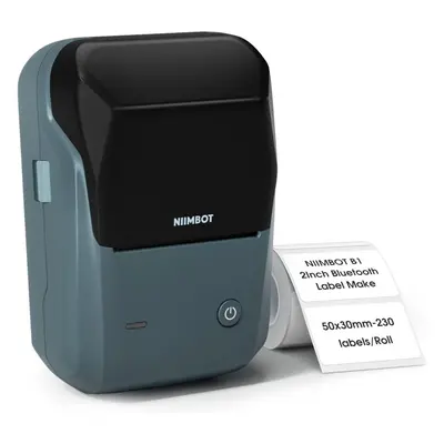 (Blue) Bluetooth Label Printer Thermal Label Sticker Print Size mm, iOS and Android Compatible, 