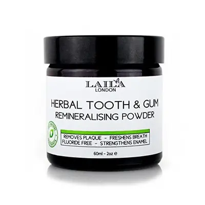 Tooth & Gum Powder - Herbal Organic Extra-Strength 100% Natural (Fluoride-Free) Natural Whitenin