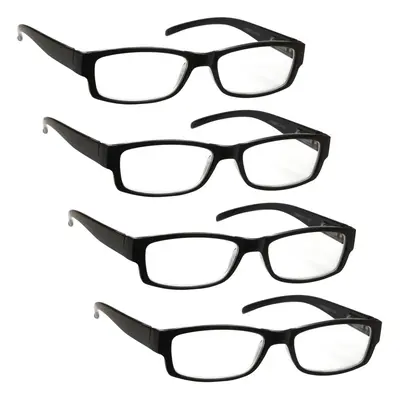 The Reading Glasses Company Black Lightweight Comfortable Readers Value Pack Designer Style Mens