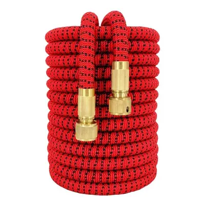 (red, 125ft-37.5m) 25/50/75/100/150ft Garden Hose Flexible Hose Garden Watering Pipe Double Late